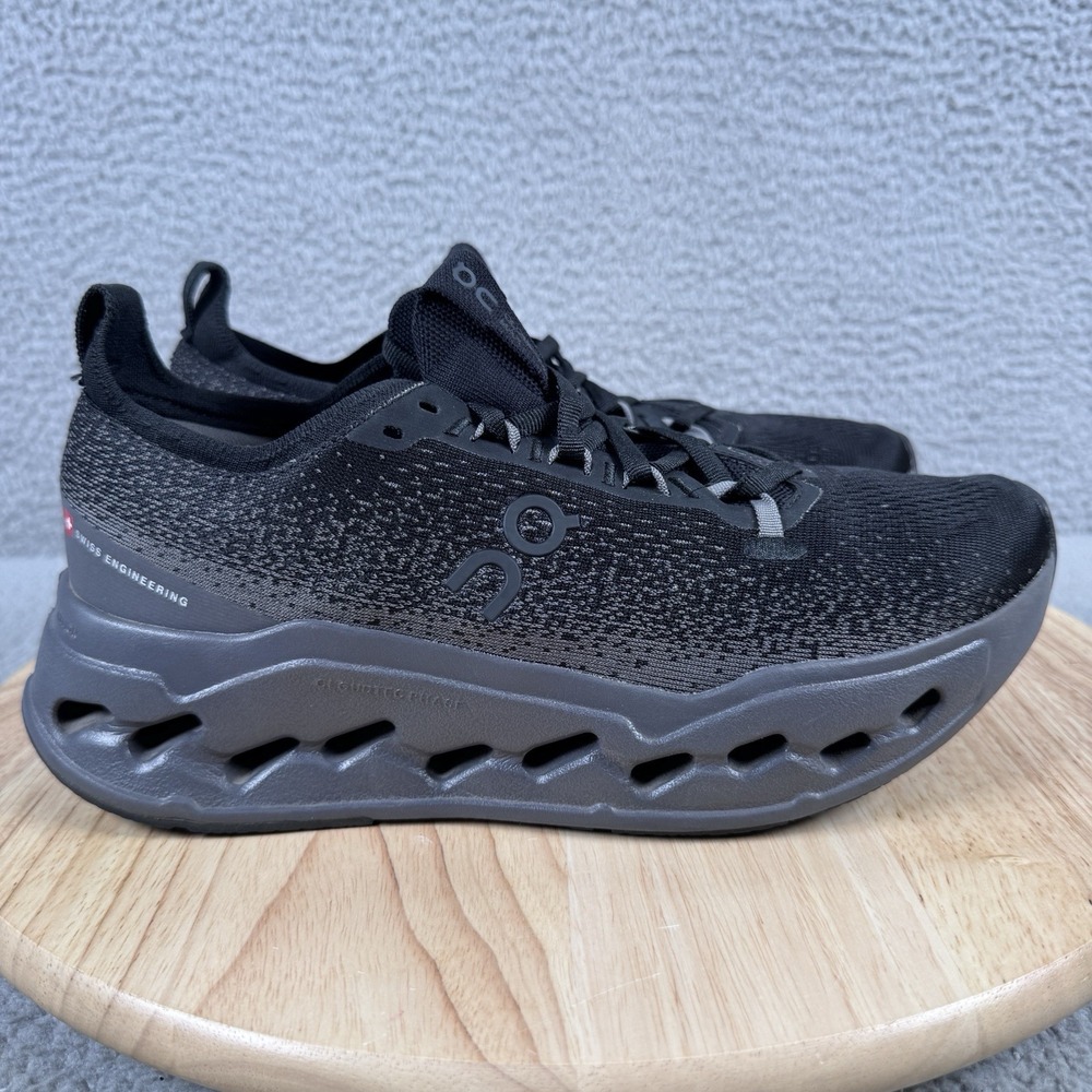 On Cloudsurfer Max Womens Size 9 Black Eclipse Road Running Shoes 3WF30220106
